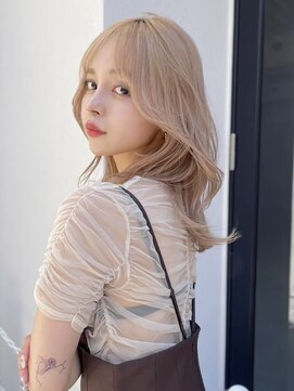 サンクマーケット 渋谷(cinq MARKET) 渋谷ミルクティーベージュハイトーンカラーヘーゼルベージュ30代