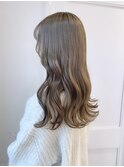 秋の透明感◎シールエクステ×ピンクベージュ×ハイライト