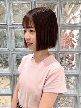 ノル 栄矢場町(nol) ボブストレート×オレンジブラウン