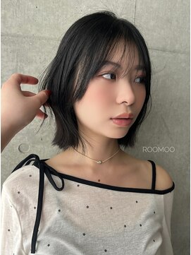 ナループロア ルームー(Nalu pu loa ROOMOO) お顔周りのふわっとが可愛いウェーブ巻きボブ☆/韓国ボブKIRA