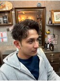 MEN’S HAIR/サーフカール/刈り上げセンターパート/印西