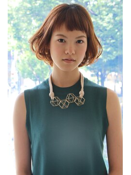 ソッリーソ ヘア(sorriso hair) 毛先ワンカールオン眉大人ボブ