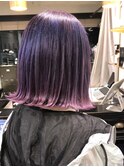 外国人風ハイトーンカラー　パープルピンクグラデーションカラー