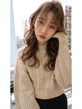 アンジェリカ JR奈良駅前店(ANGELICA) ANGELICA センターパート シアーベージュ ウェーブ