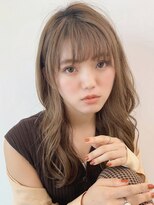 ジーナ 博多(Zina)&nbsp;セシルカットフリンジウェーブx大人かわいい前髪ココアブラウン