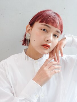 アイティー バイ アルバム 浦和店(IT by ALBUM) ピンクオレンジ_Aラインボブマロンベージュ_8355