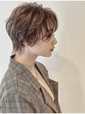 大人可愛い20代30代40代黒髪前下がりショートボブ丸みショートr