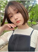 【神田安優奈】大人シースルーバングのスリークボブ