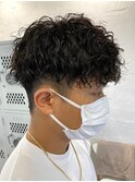 波巻きパーマメンズパーマメンズヘアツーブロックツイストパーマ