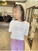 フェイスカラーペールグレーボブ20代30代40代