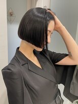 トゥーリ 薬院店(tuuli)&nbsp;tuuli miyu 黒髪ミニボブ/縮毛矯正/切りっぱなしボブ