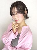 ぱつっとボブ　顔周り似合わせ