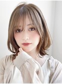 ★大人可愛い30代40代50代小顔レイヤーショートボブウルフカット