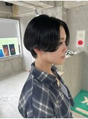 ハンサムショート/ぱっつん前髪/シルキーベージュ/船橋
