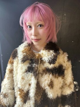 ソイ コンク 下北沢(soi conc) 【pale pink】エフェクトブリーチ_ペールピンク_オン眉_レイヤー