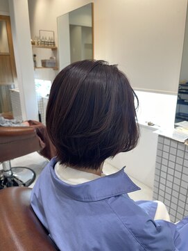 ファスナーグランデ(fustener grande) レイヤーボブ×ピンクブラウン