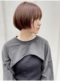 ショートボブ/ミルクティーベージュ/ハンサムショート[銀座]
