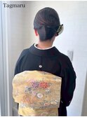 留袖着付けヘアセット☆シンプル夜会巻き