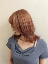 マスカリ(muscali)&nbsp;くびれヘア#ハイライトカラー#アプリコットオレンジb75