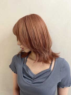 マスカリ(muscali) くびれヘア#ハイライトカラー#アプリコットオレンジb75