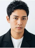 メンズショート/ブルーブラック/王道/横浜/アップバング/sk70
