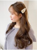 ・イメチェンピンクベージュアンブレラカラー前髪クールショート