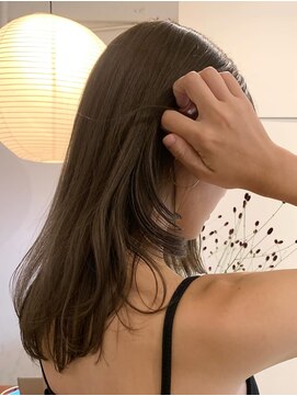 ライン(LINE) ブリーチなしダブルカラー/ミルクティーベージュ