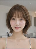 王道小顔くびれボブ×シースルーバング