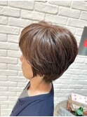 大人の白髪染めショート/40代50代