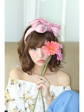 フェリシータ 緑地公園店(felicita) リボン×フラワー♪メルトカラー小顔ミディ