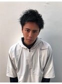 ブルーブラック　アップバングショート