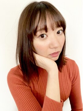 ヘアメイク マルナ 大通店(HAIR MAKE MALUNA) #MALUNA リッチ#オレンジブラウンツヤ髪ミディ