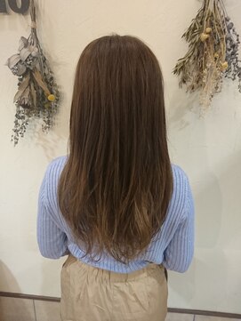 ネオリーブチノ 登戸店(Neolive cino) 前髪パーマ　ふんわり柔らかグラ、セミロング　髪質改善