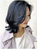 【li'a】韓国風艶髪blueblack