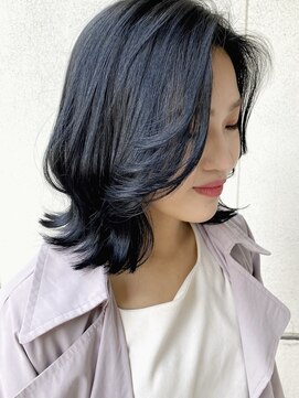 リア(li‘a) 【li'a】韓国風艶髪blueblack