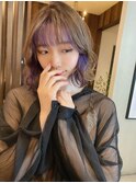 ☆フェイスフレーミングインナーカラー紫☆具志