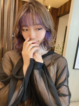 ブランシェ 小牧店(BRANCHE) ☆フェイスフレーミングインナーカラー紫☆具志