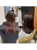 五反田駅美容室☆ピンクベージュ/透明感/ミディアムワンカール