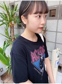 丸みショート×インナーベージュ