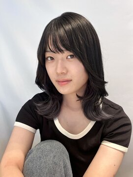 サラ 天神大名店(SARA) 【天神】韓国風ウルフレイヤー×シルバーグラデーション