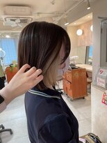 キャンバス バイ ネオリーブ 横浜西口(Canvas by neo.)&nbsp;切りっぱなしボブ イヤリングカラー ブリーチsn