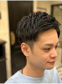 メンズツーブロックショート