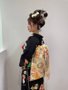 ベルジュバンスサロン べる美容室 調布店の写真/☆ご予約承り中☆卒業式・結婚式に♪スピーディで手早く、崩れない着付け＆ヘアセットはプロにお任せ◎
