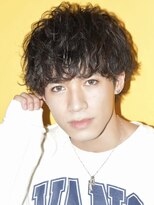 オーシャントーキョー(OCEAN TOKYO) スパイラルパーマツーブロック刈り上げラウンドマッシュ韓国黒髪