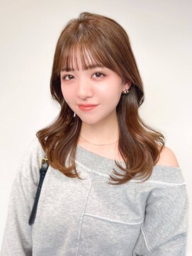 ノエシキカ(noe sikika) 韓国レイヤー前髪ありベージュ20代30代E139