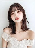 20代30代40代★韓国風可愛いモテ髪外ハネミディアムボブ