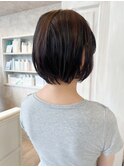 福山人気10代20代30代ミニボブ内巻き丸みショートボブ小顔効果