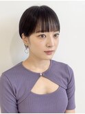 くびれヘア/アプリコットオレンジ/レイヤー/ショートボブ/韓国