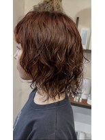 ロウスリー(Lowsly)&nbsp;レイヤーパーマ　オレンジブラウン　20代　30代　40代