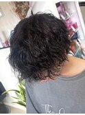 波巻きパーマ